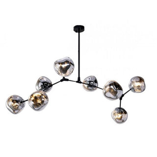 Sputnik Chandelier with 8 LED Lights and Metal Frame