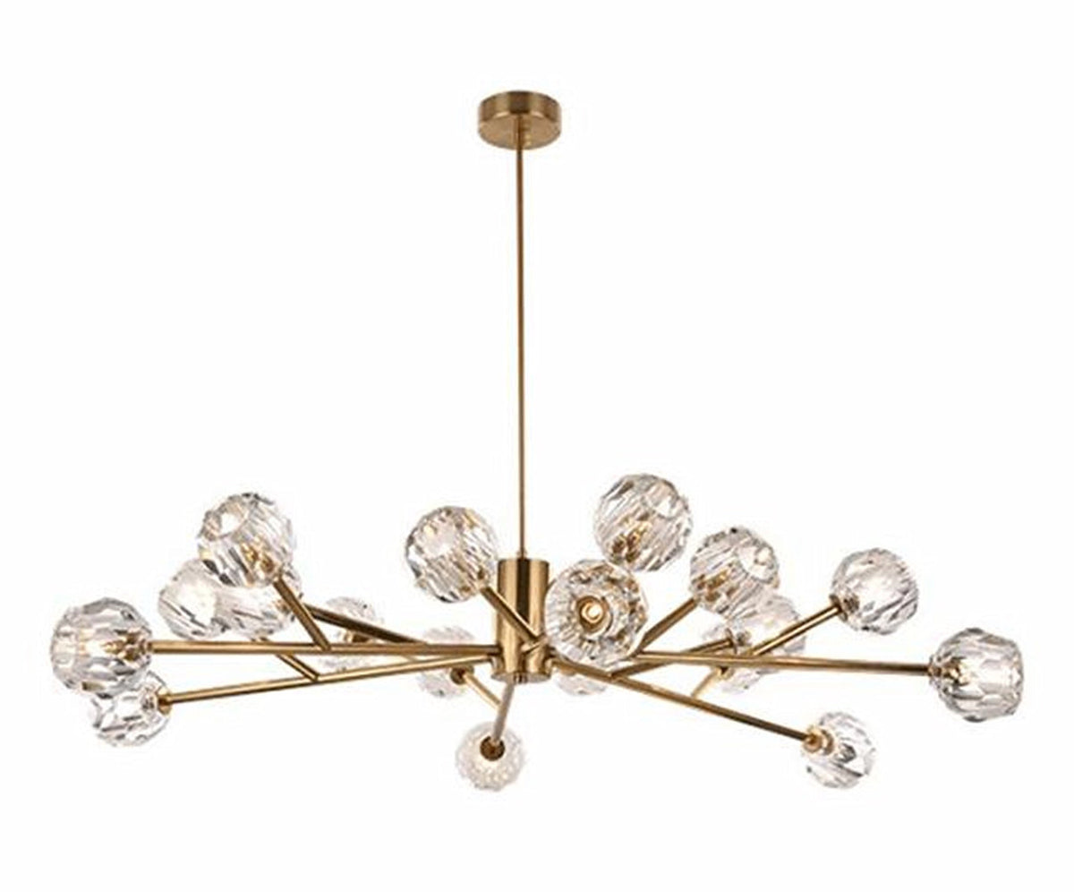 Sputnik Crystal Chandelier with 18 Lights and Iron Frame