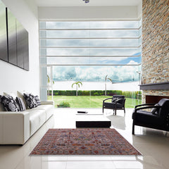 Square Area Rug, 5 x 5 Ft with Polyester and Wool