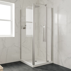 Square Shower Base, Center Drain, Acrylic, 36 x 36 In, White