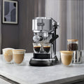 In use | espresso machine on kitchen counter with accessories