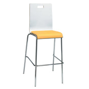 Stackable Stool, Steel Frame, Polyester Seat, Daffodil and White