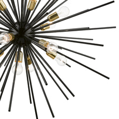 Starburst Chandelier with 13 Lights, Hardwired, 42 In Wide