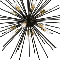 Starburst Chandelier with 13 Lights, Hardwired, 42 In Wide