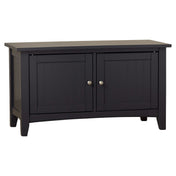 Storage Bench, 36 in Wide, Charcoal with Birch Block Feet