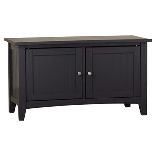 Storage Bench, 36 in Wide, Charcoal with Birch Block Feet