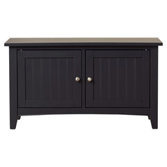 Storage Bench, 36 in Wide, Charcoal with Birch Block Feet
