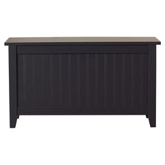Storage Bench, 36 in Wide, Charcoal with Birch Block Feet