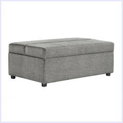 Storage Bench with Flip Top in Dark Gray Chenille