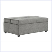 Storage Bench with Flip Top in Dark Gray Chenille