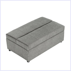 Storage Bench with Flip Top in Dark Gray Chenille