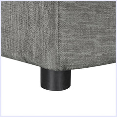 Storage Bench with Flip Top in Dark Gray Chenille