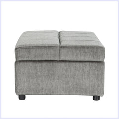 Storage Bench with Flip Top in Dark Gray Chenille