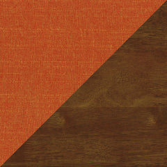 Storage Bench with Lift Top in Orange Fabric