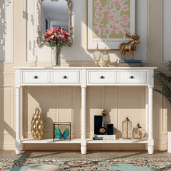 Storage Cabinet, 58 in W, Ivory White with Solid Wood Base