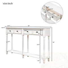 Storage Cabinet, 58 in W, Ivory White with Solid Wood Base