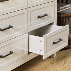 Storage Cabinet, 9 Drawers, White Manufactured Wood