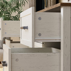 Storage Cabinet, 9 Drawers, White Manufactured Wood