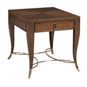 Storage Cabinet, Walnut Veneer with Four Legs in Warm Brown