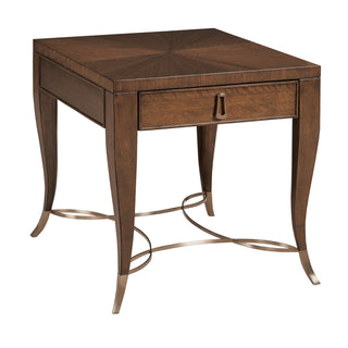 Storage Cabinet, Walnut Veneer with Four Legs in Warm Brown