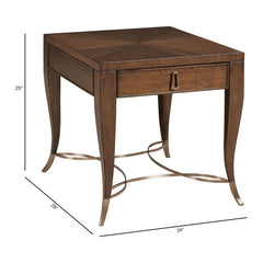 Storage Cabinet, Walnut Veneer with Four Legs in Warm Brown