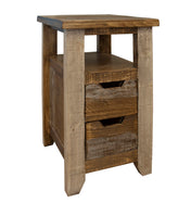 Storage Cabinet with Drawers and Shelf, Pine in Beige, Brown or Gray