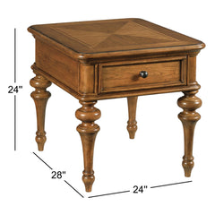 Storage Cabinet with Drawers, Cognac Hickory Veneer