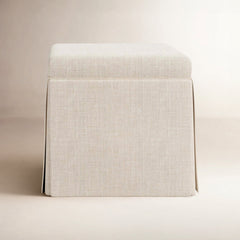 Storage Ottoman with Flip Top, Square, Polyester Blend Upholstery