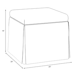 Storage Ottoman with Flip Top, Square, Polyester Blend Upholstery
