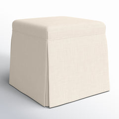 Storage Ottoman with Flip Top, Square, Polyester Blend Upholstery