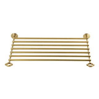 Storage Shelf, Covington, Metal, Brushed Brass