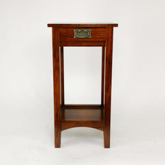 Storage Table, Solid Wood with Brown Top and Base