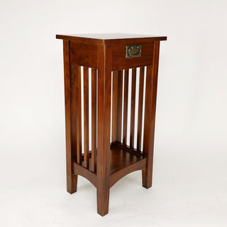 Storage Table, Solid Wood with Brown Top and Base