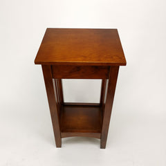Storage Table, Solid Wood with Brown Top and Base