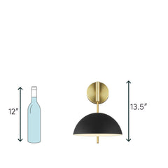 Swing Arm Lamp, 1-Light Steel with Adjustable Metal Shade