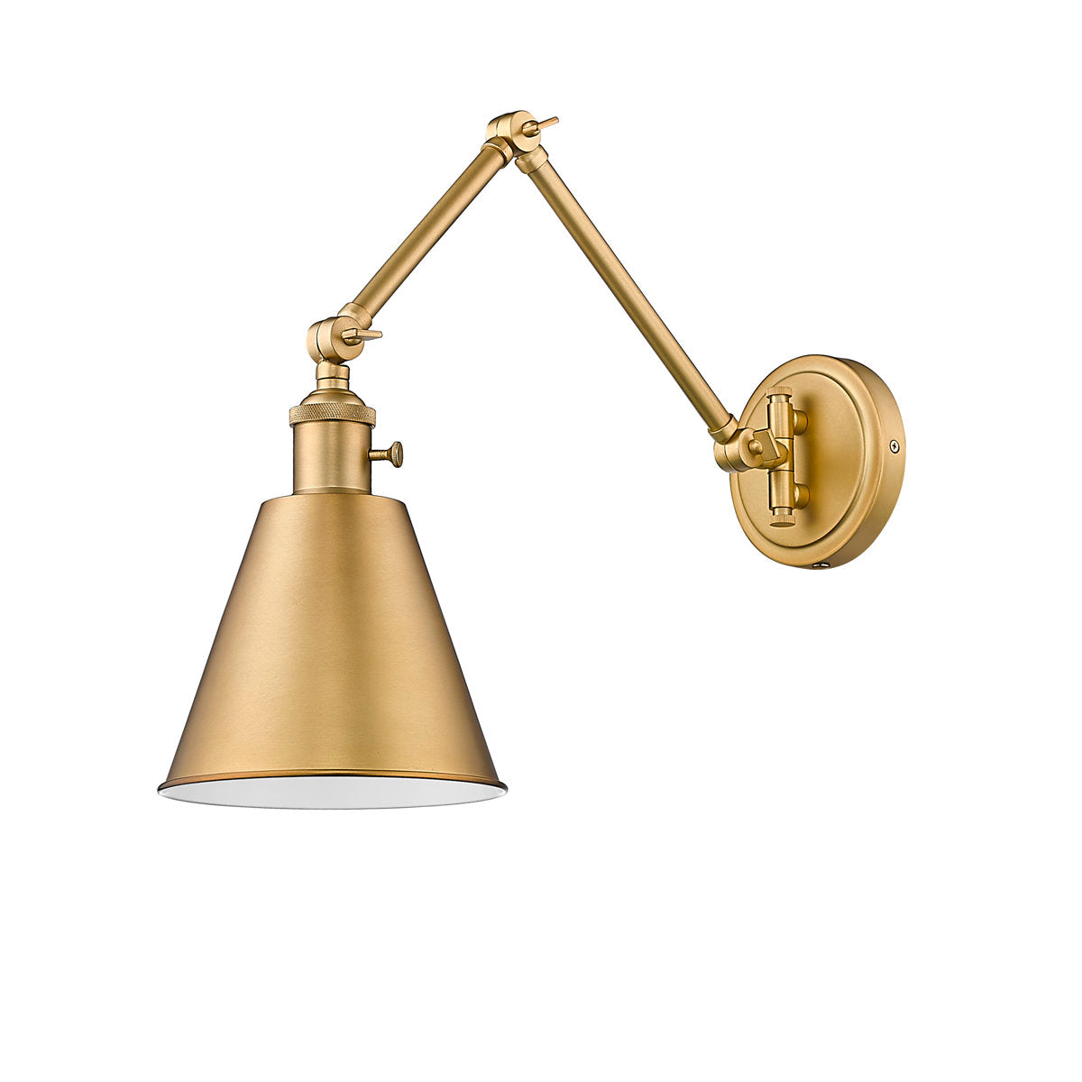 Swing Arm Wall Sconce, 1 Light with Clear Glass Shade