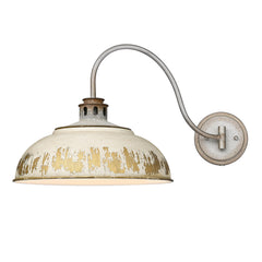 Swing Arm Wall Sconce, Single Light with Aged Galvanized Steel Finish