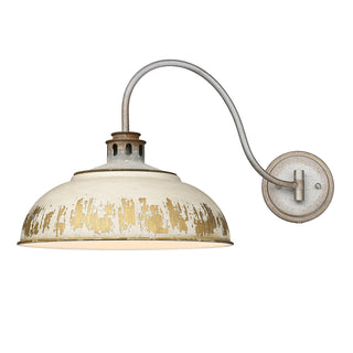 Swing Arm Wall Sconce, Single Light with Aged Galvanized Steel Finish