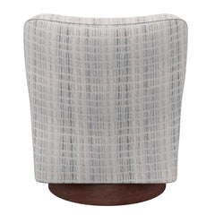 Swivel Accent Chair, Polyester Upholstery, Black Legs