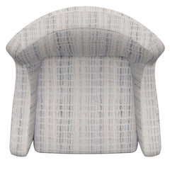 Swivel Accent Chair, Polyester Upholstery, Black Legs