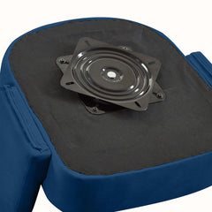 Swivel Armchair, Velvet Upholstery, Navy Legs