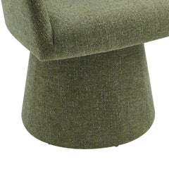 Swivel Armchairs, Set of 2, Mellow Forest Chenille with Barrel Back
