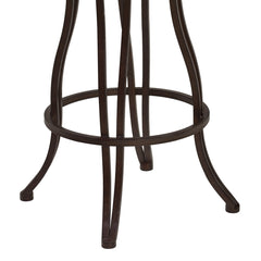 Swivel Bar Stool, 30 Inch Seat Height, Espresso Fabric with Metal Frame