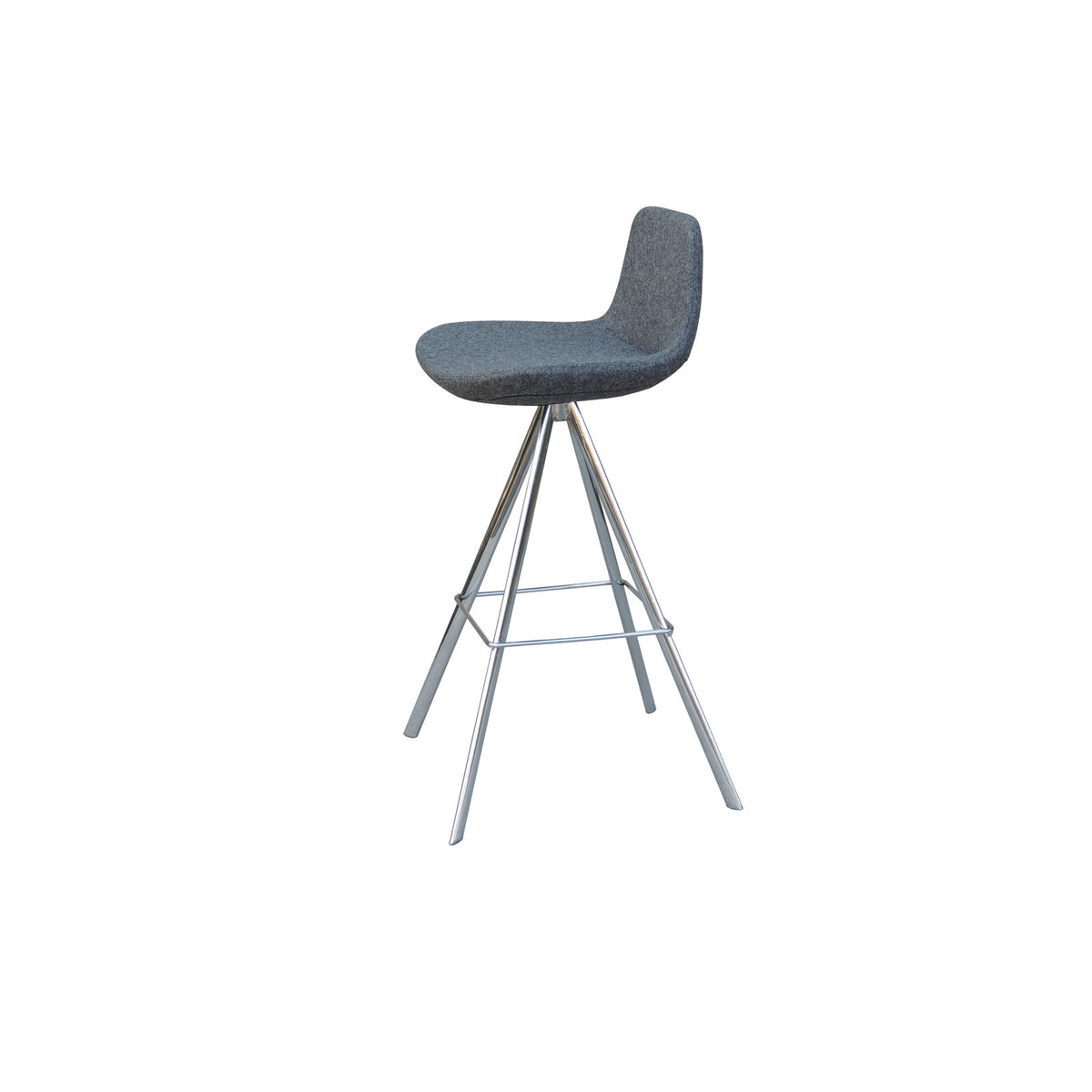 Swivel Bar Stool with 29 in Seat Height and Chrome Metal Frame