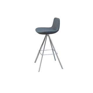 Swivel Bar Stool with 29 in Seat Height and Chrome Metal Frame