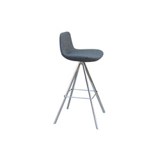 Swivel Bar Stool with 29 in Seat Height and Chrome Metal Frame