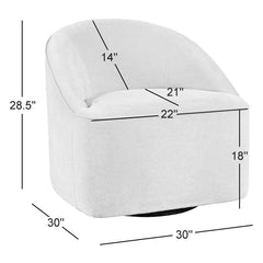 Swivel Barrel Chair, Teal Polyester with Black Metal Legs