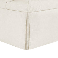 Swivel Barrel Chairs, Set of 2, Beige Linen with Solid Wood Frame