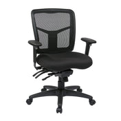 Swivel Conference Chair with Black Mesh Back and Adjustable Arms