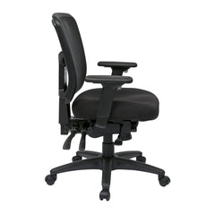 Swivel Conference Chair with Black Mesh Back and Adjustable Arms